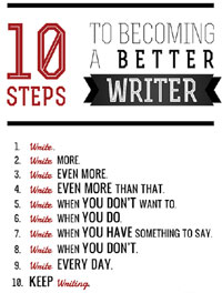 !0 steps to becoming a better writer