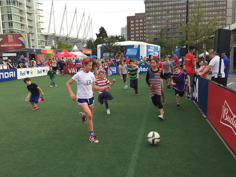 Pickup soccer outside BC Place Stadium